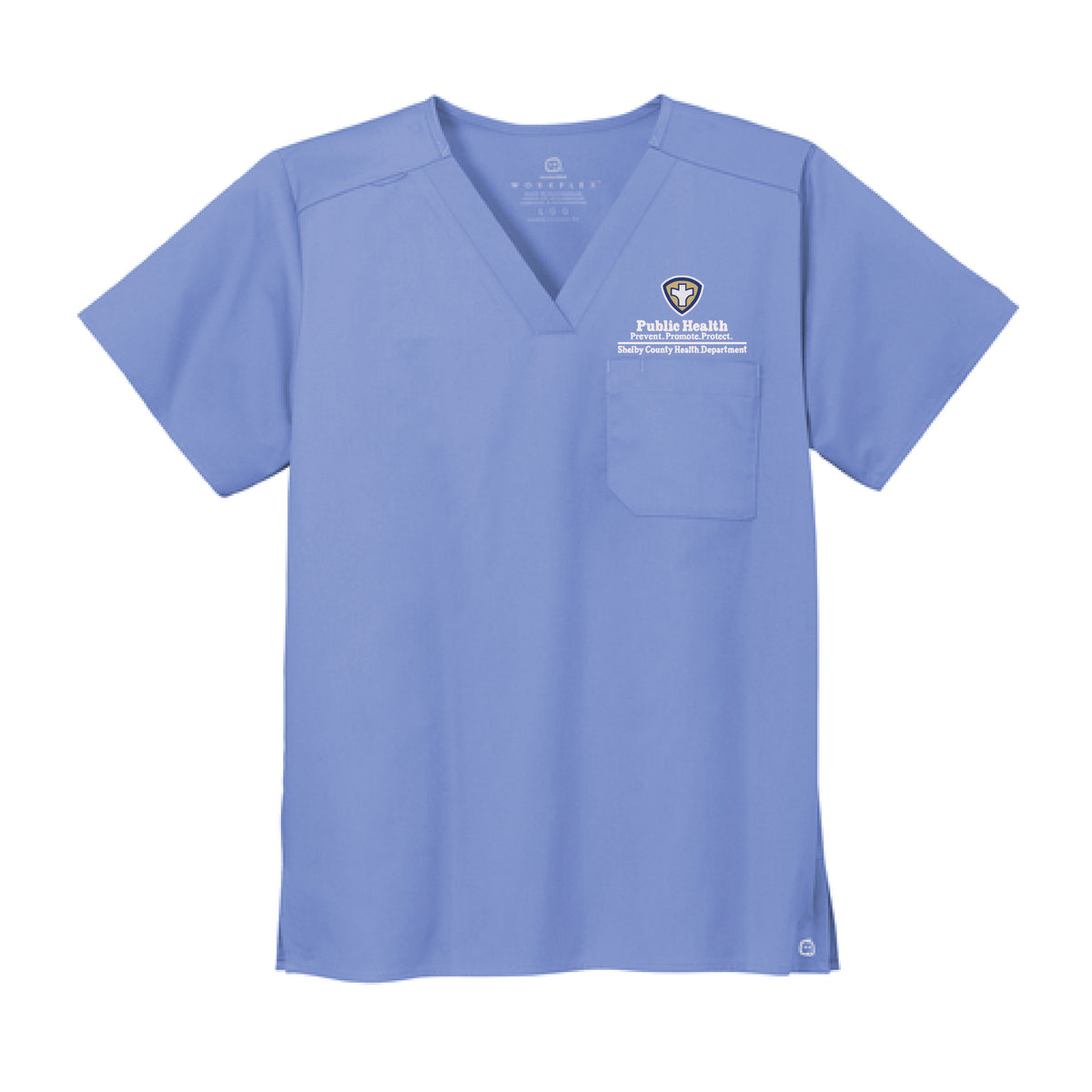 Shelby County Health Dept. | Wink® Unisex WorkFlex Chest Pocket V-Neck Top (WW3160)